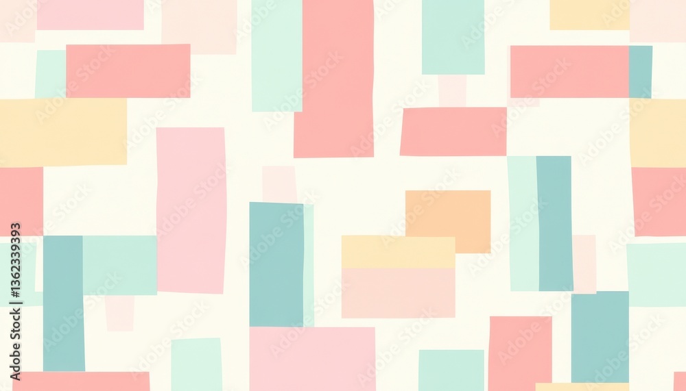 Aufkleber pastel geometric rectangle pattern background
