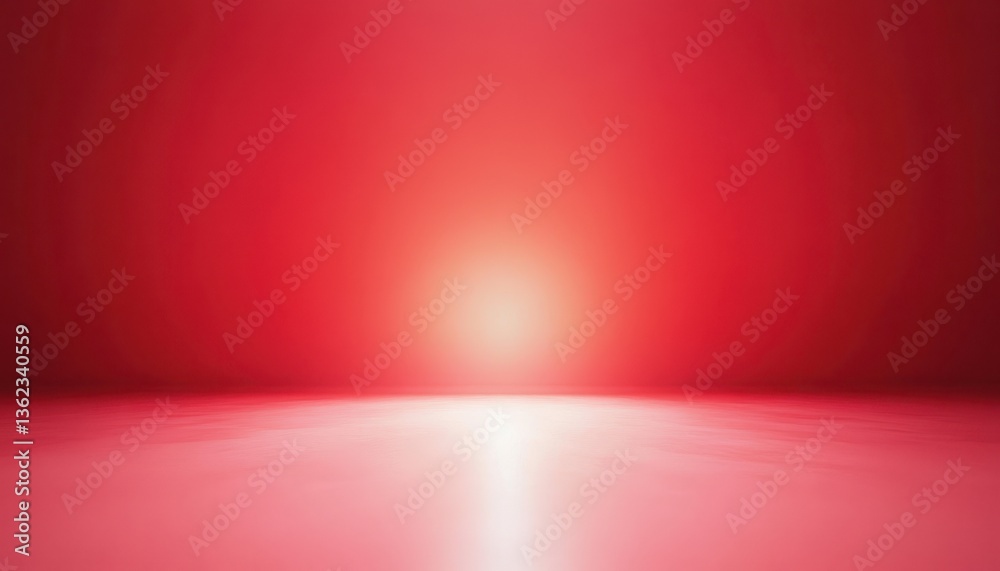 Aufkleber Red Gradient Studio Background with Soft Lighting
