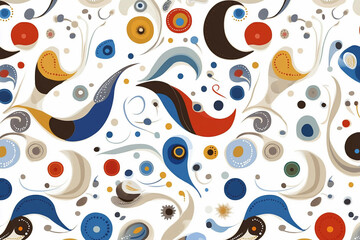 Explore the vibrant chaos of groovy floral patterns filled with colorful swirls and shapes in an artistic composition