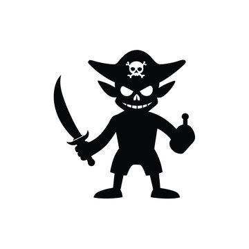 recommend clip art: Minimalist Goblin Silhouette Illustration Clean 
                     Sharp Design