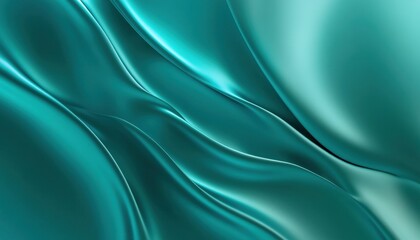 Teal Silk Fabric Draped Texture Background