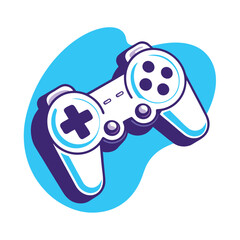 Colorful Game Controller Icon Vector Illustration