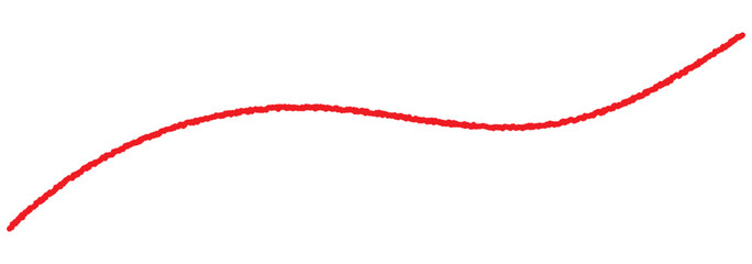 a red silk thread looped in a circle form, extending on both ends, symbolizing the red thread of fate in chinese tradition, on a pure white background with copy space.Line of red yarn, long red thread