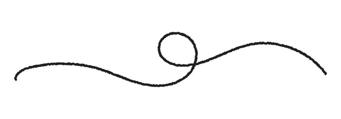 a red silk thread looped in a circle form, extending on both ends, symbolizing the red thread of fate in chinese tradition, on a pure white background with copy space.Line of red yarn, long red thread