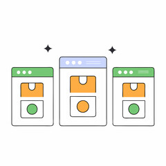 E-Commerce UI - Online Store Website Vector