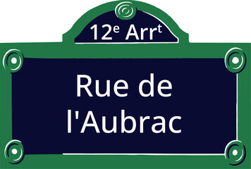 12e Arrt, Elegant Parisian Street Sign