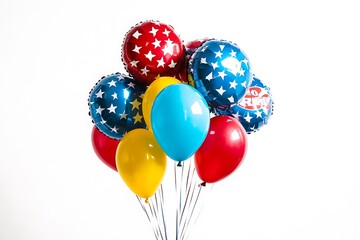 Superhero-Themed Balloon Set, Isolated on White