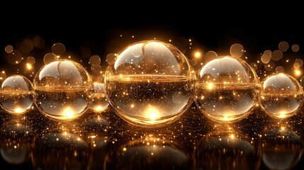 Golden Spheres: A Luxurious Abstract