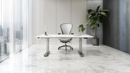  Sleek Office Environment Blending Business Sophistication with Aesthetic Design