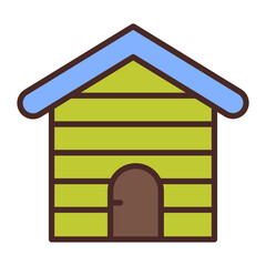 Shed Vector Icon Design