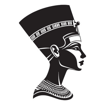 recommend clip art: Shadowed Nefertiti face silhouette, an ancient enigma - Nefertiti illustration - Nefertiti minimalist vector - Egyptian queen silhouette
                    
                    