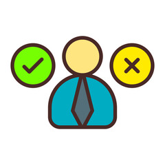 Decision Making Vector Icon Design