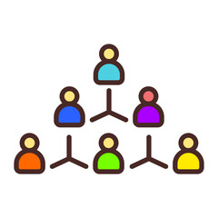 Organization Chart Vector Icon Design