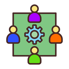 Teamwork Vector Icon Design