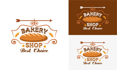 bakery vector logo, vintage retro