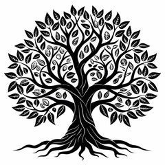 vector tree silhouette