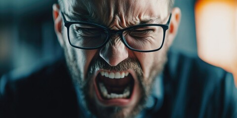 Portrait of a bespectacled individual with facial hair