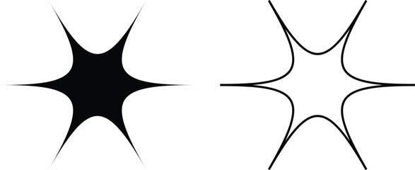 Sparkle icon set isolated on transparent background. flat and line style collection vectors for decoration. stars sparkles icon for your web site design, logo, app, UI. stars black symbol. glint sign.