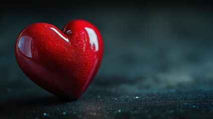 Red Heart on Black: A Minimalist Symbol of Emotion and Simplicity