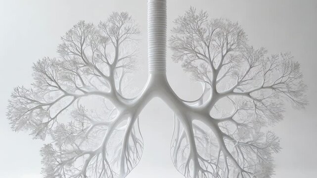 Virtual white Lungs isolated. Human organ. Healthcare scientific technologies concept