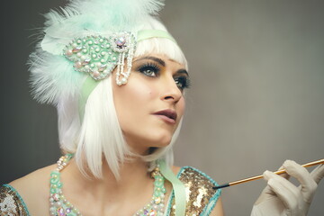 1920s Flapper Close-Up