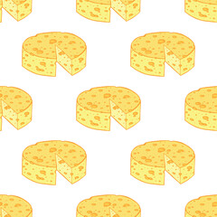 Seamless pattern with cheese doodle for decorative print, wrapping paper, greeting cards, wallpaper and fabric