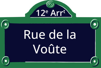 12e Arrt, Elegant Parisian Street Sign