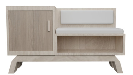 3d shoe rack wood textured illustration design