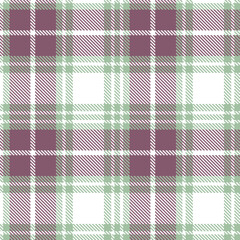 Rich White and Metallic Greenish Grey Seamless Tartan Textile Design