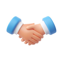 3D rendering of two hands clasped together in a handshake, symbolizing agreement, partnership, and collaboration. Evoking a sense of trust, and connection.