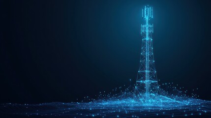 Abstract Digital Cell Tower