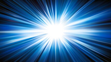 Abstract Blue Rays Light Burst Background Speed Zoom