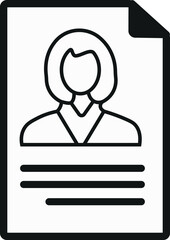 girl on note vector design icon illustration