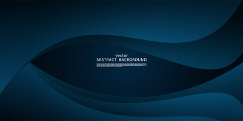 Abstract 3d dark blue waves with shadow shape background. Futuristic wave background. Vector Eps10