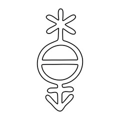 Hand drawn pangender poligender gender identity icon Symbol used to represent sex and gender
