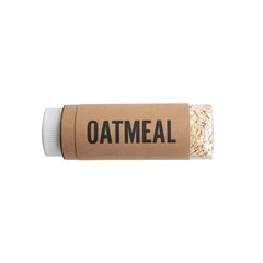 Container of Oatmeal with a Minimalist Design and Clear Label