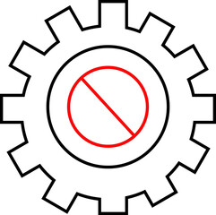 setting ban vcetor design icon illustration.eps