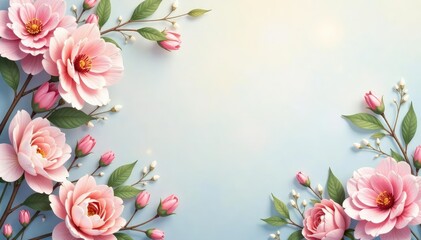Subtle floral damask, soft pastel hues, delicate blooms , background texture, refined