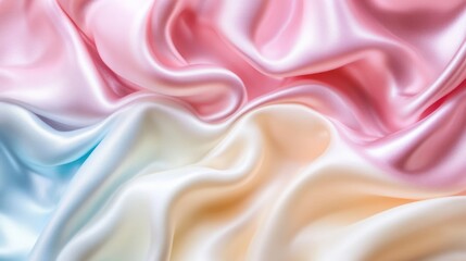 Fototapeta premium Soft, flowing silk fabrics in pastel shades