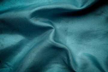 Fototapeta premium texture and background of beautiful dark turquoise fabric