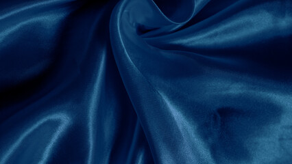Obraz premium Soft blue silk folds create a hypnotic effect with smooth flowing patterns.