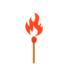 Burning match with fire
