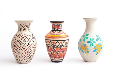 Colorful Handcrafted Vases with Unique Patterns