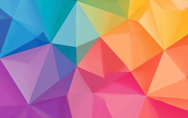 Fototapeta premium Colorful Geometric Background with Triangular Shapes
