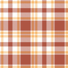 Iridescent White Seamless Tartan with Dusty Apricot accents Textile Design
