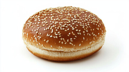 Fresh sesame seed hamburger bun with golden brown crust and soft interior. Perfect for sandwiches or burgers