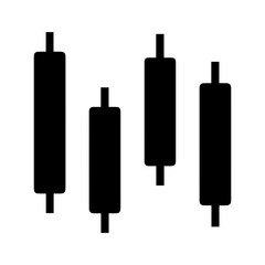 candle stick glyph icon
