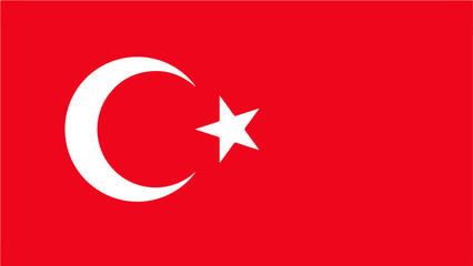Turkish Flag editable high resolution vector illustration 