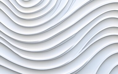 Obraz premium Abstract White Waves with Curved Lines and Texture