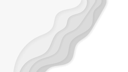 Fototapeta premium multi colored gray and white wavy papercut with overlap layers background